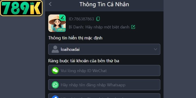 Thông tin cá nhân chính xác