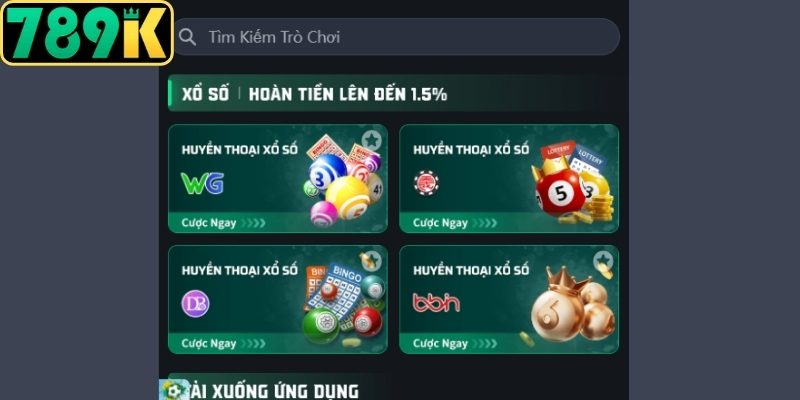 Tổng quan về sảnh Xổ Số 789K